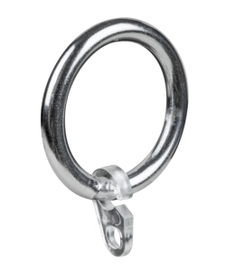 8 ANELLI CROMO PER TUBO TENDA DIAMETRO 20 MM